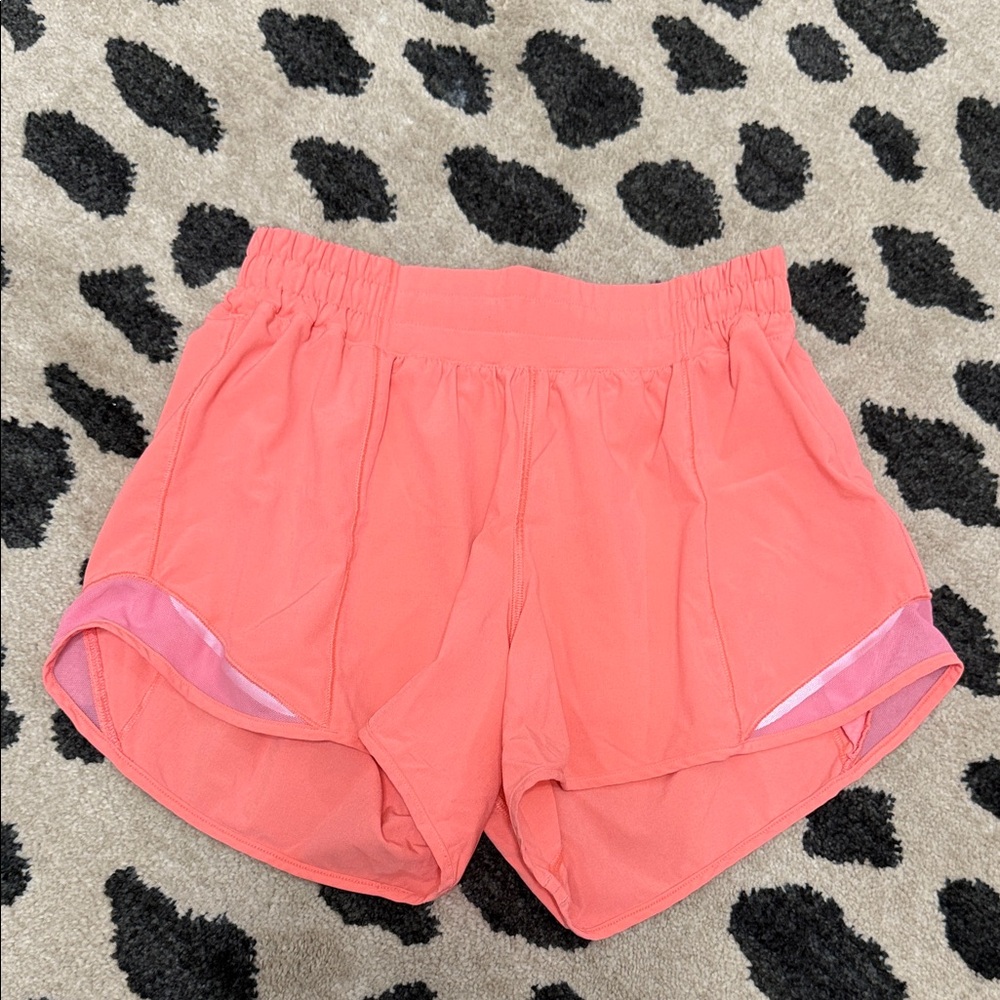 Coral Hotty Hot Lululemon Shorts